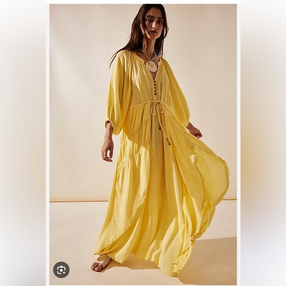 Free People Endless Summer Plenty Of Love Billowy Romantic Maxi Dress - Picture 1 of 3